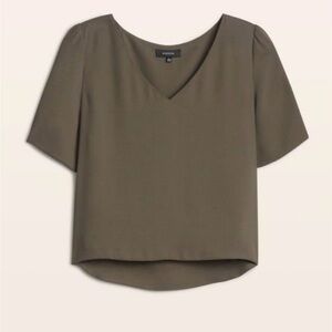 Aritzia Babaton Randy Blouse Olive Green XXS